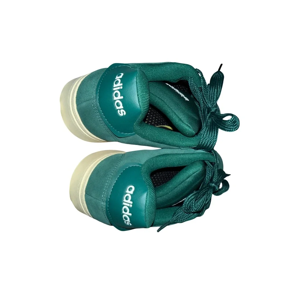 Adidas Grand Court Base 2.0 Dark Green Red Suede Sneakers Cloud Foam Mens‎ 12.5